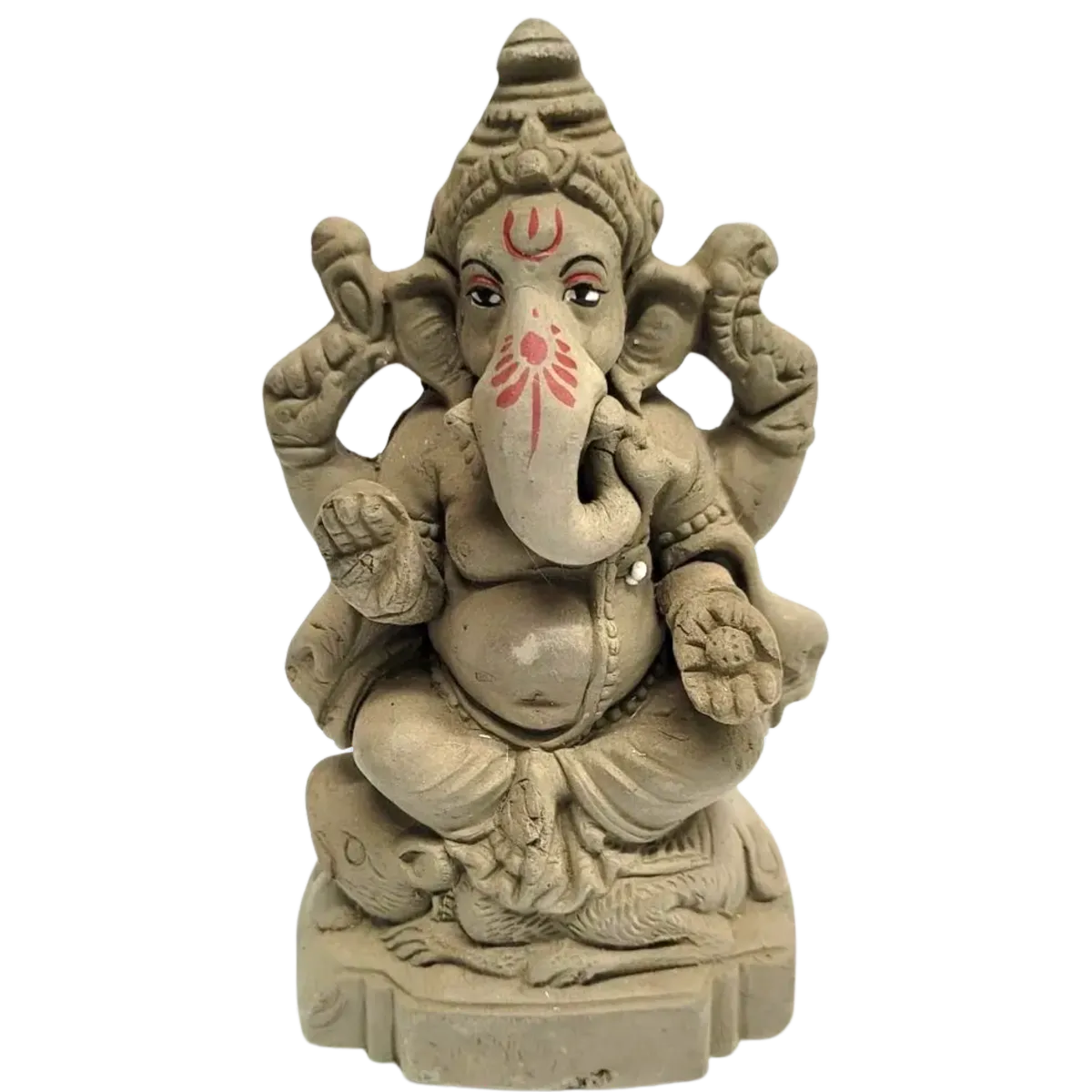 Eco Friendly Clay Ganesha - 6 Inches
