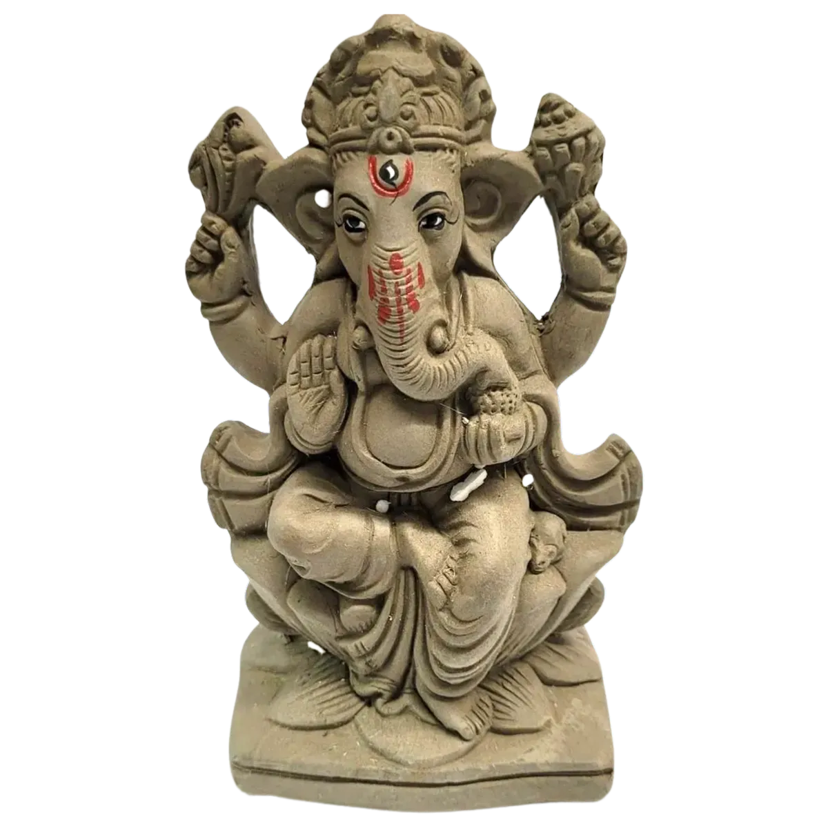 Eco Friendly Clay Ganesha - 7 Inches