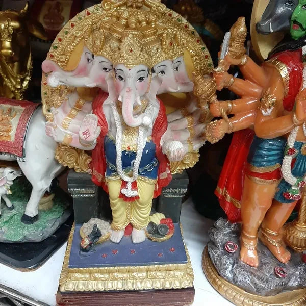 Five Headed Ganesh -Height- 11.5" Base - 3.5"x 5"