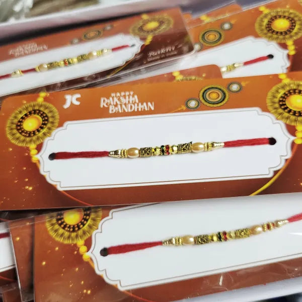 Gold Beaded Rakhi JN-24