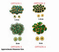 Green And Gold Buttons