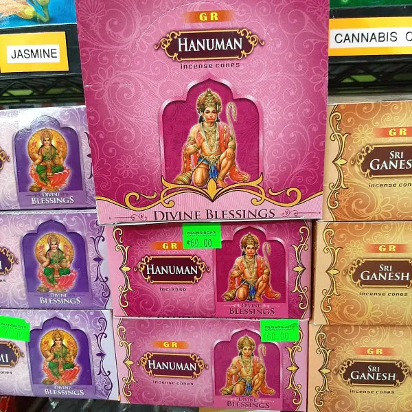 Hanuman Incense Cones - 12 Packs