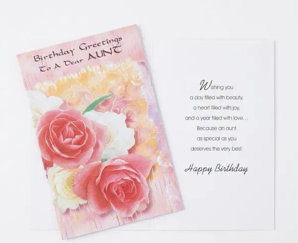 Happy Birthday Greeting Card (Dear Aunt)