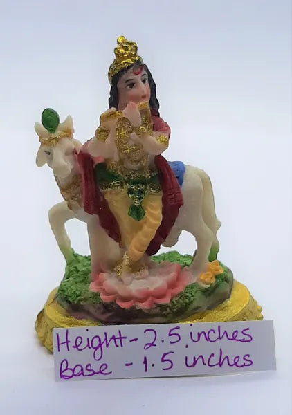 Krishna with cow (mini)
