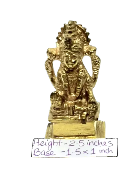 Laxmi (Brass) (Mini) (6) -Height- 2.5" Base- 1.5" x 1"