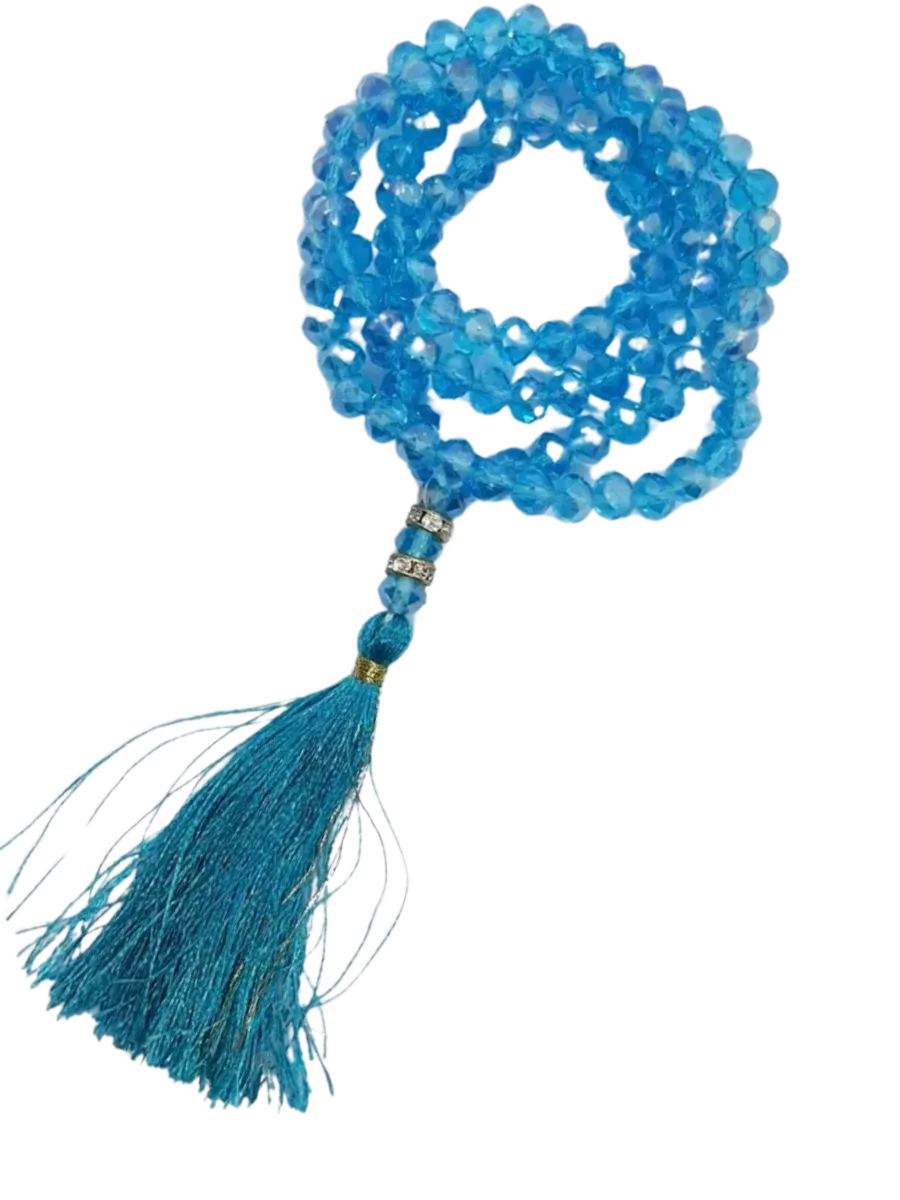 Light Blue Crystal Mala