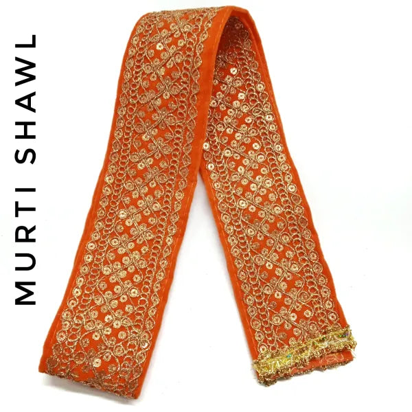 Murti Shawl - (41''x 2.5'') (Orange)