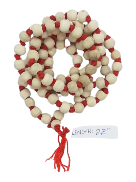 Neem Wood Mala Red Tread