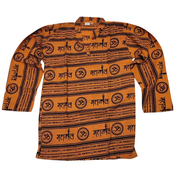 Orange and Black Kurta Top
