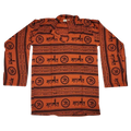 Orange and Black Kurta Top