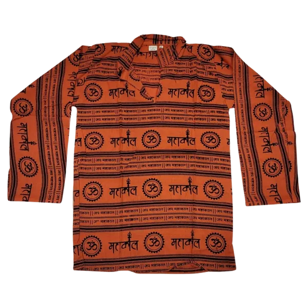 Orange and Black Kurta Top