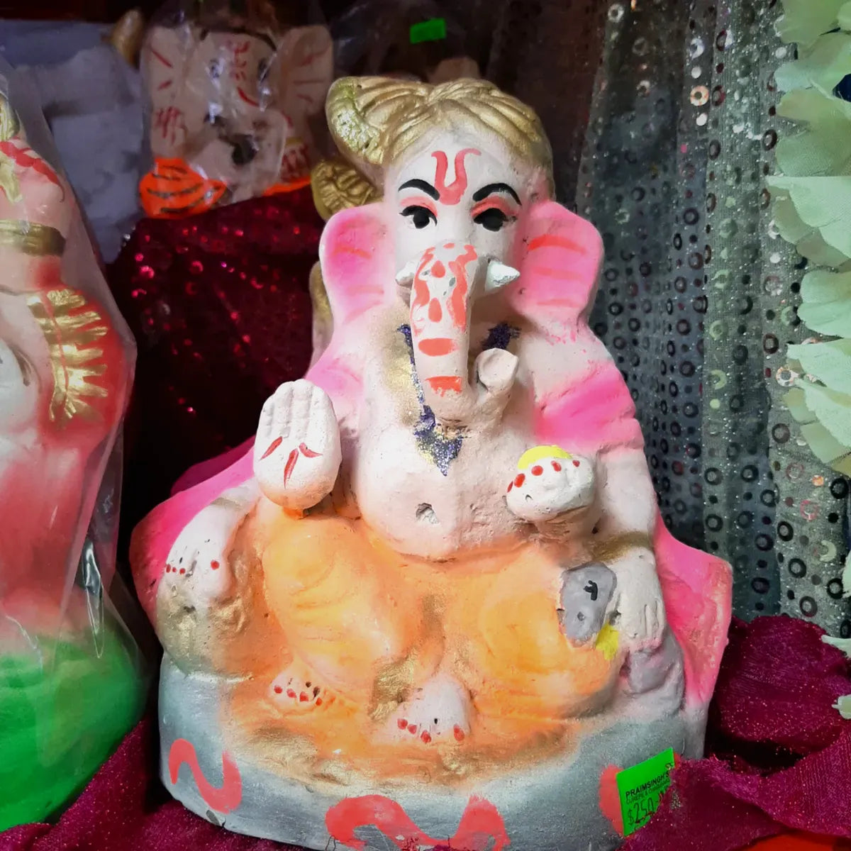 Eco Friendly Ganesh Murti (Sitting Ganesh) - 11" x 8"