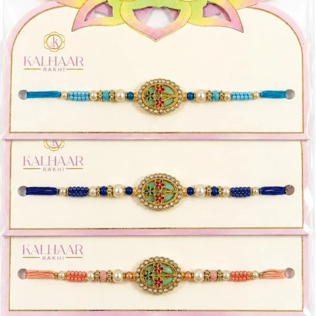 Pearl Flower Rakhi