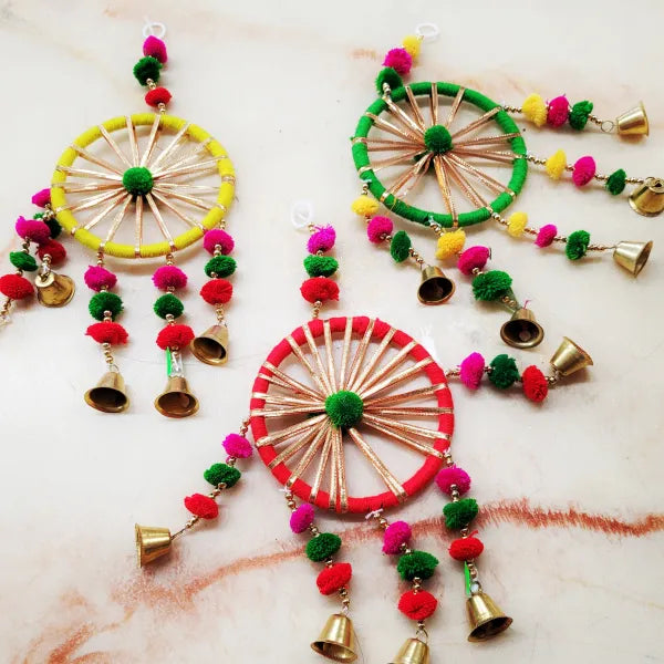 Pompom Dangler15" long/5.5" wide