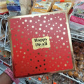 Red Happy Divali Box 7 x 7 (hard board)