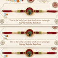 Red Peacock Rakhi