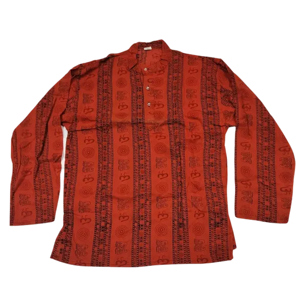 Red and Black Kurta Top