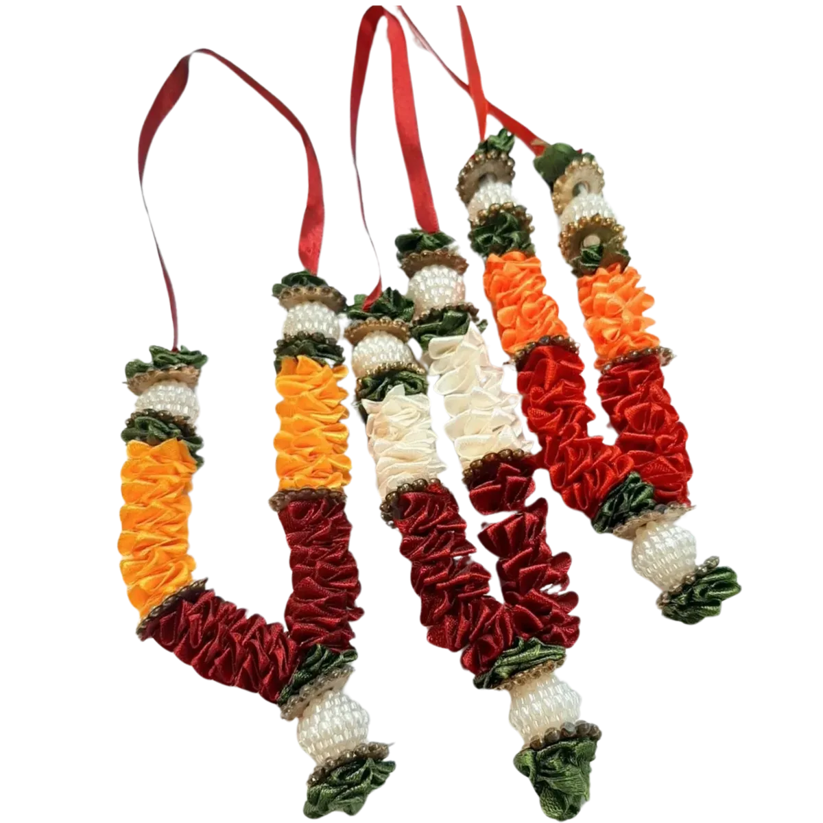 Ribbon And Bead Mala