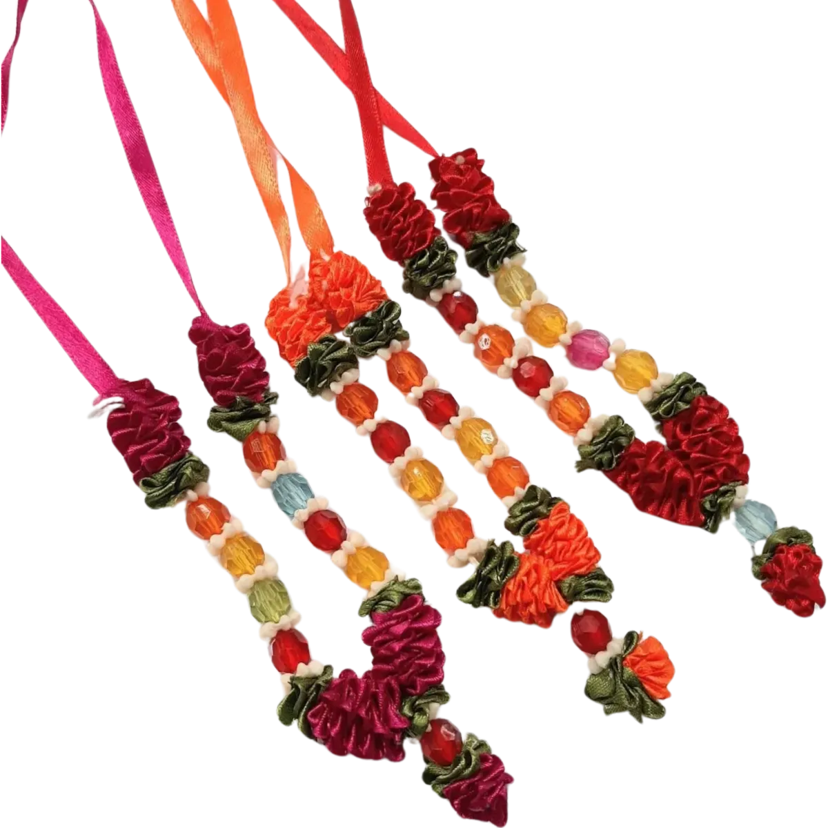 Ribbon And Beaded Malas