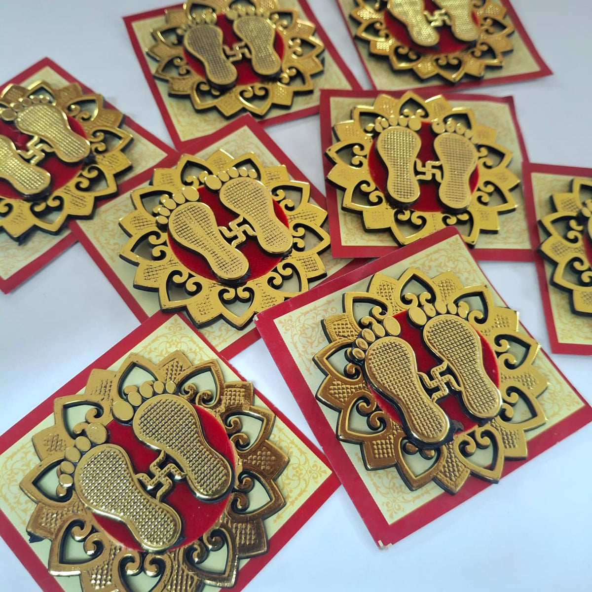 Laxmi Charan Paduka Sticker- Approx 2''