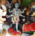 Kali Standing On Hibscus -Height - 11" Base- 5"x 5"