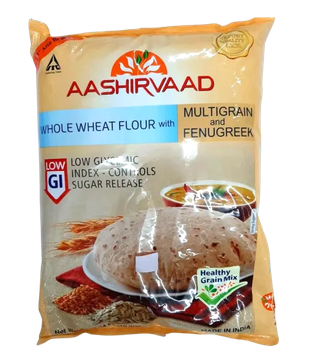 Whole Wheat Flour With Multigrain And Fenugreek - Aashirvaad - 10lbs