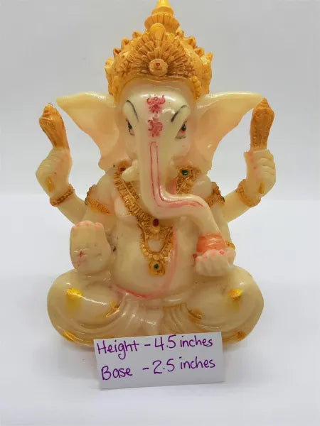 Sitting White Ganesh