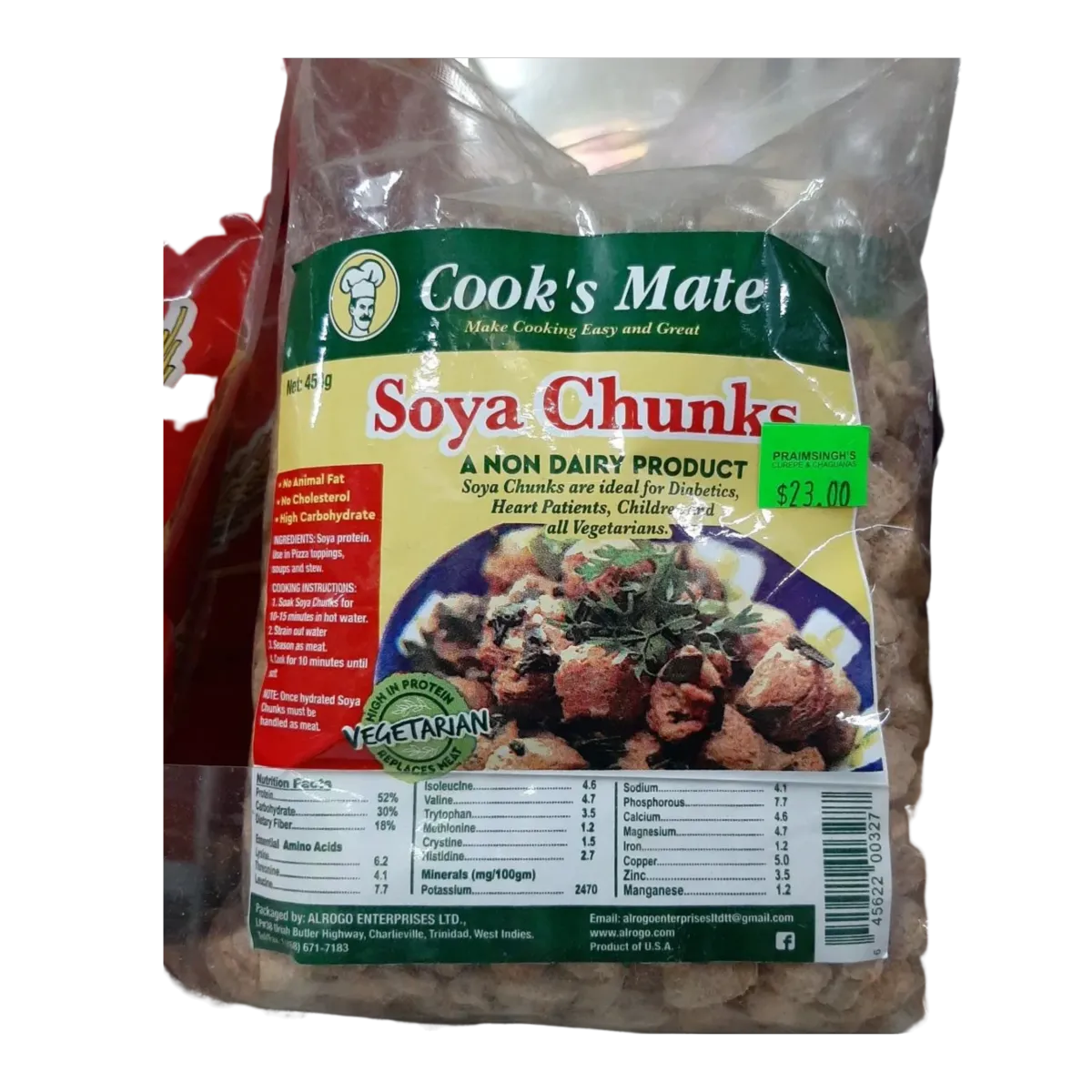 Soya Chunks Plain - Cook's Mate 454g
