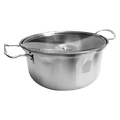 Stainless Steel Pot with Glass Lid (15.5cm x 8.5cm)