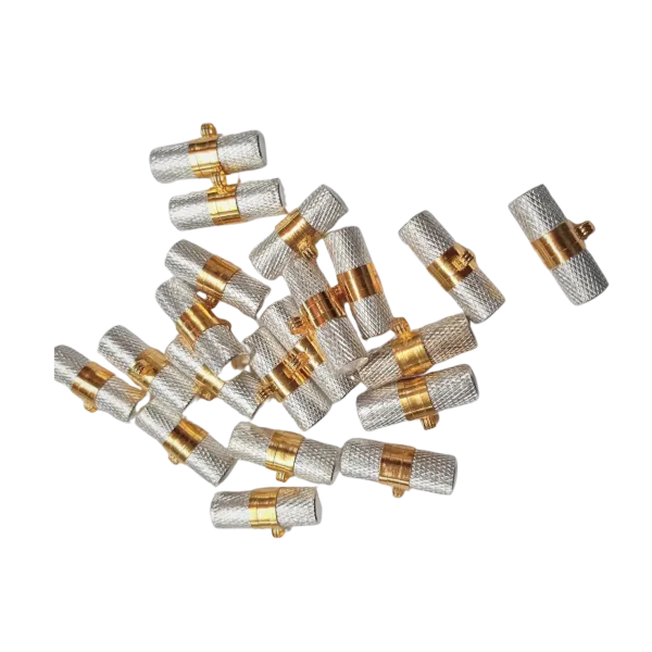 Tabeege (Tailsman) - Silver And Brass Tube Small