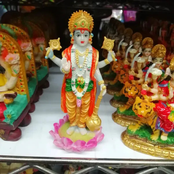 Vishnu On Lotus -Height - 5.5 Inches Base- 2 Inches Approx