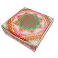 (White) Mandala With Flower Window ( 4 x 4 X 2 Inches) (10 Boxes)