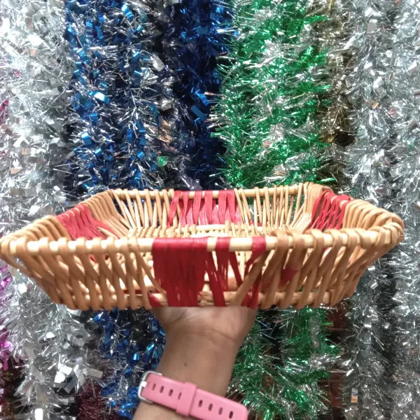 Woven Square Basket (9.5"x 9.5"x 2")