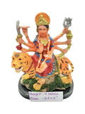 Durga On Tiger (Wood Base ) -Height- 4" Base- 3.5"x 2"