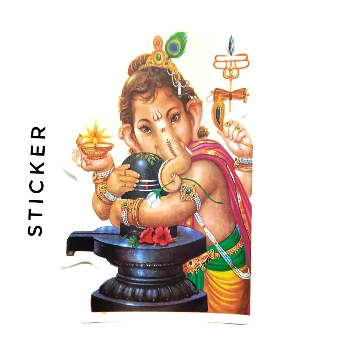 Ganesh Baby Hugging Lingam (3 1/2'' x 2'')
