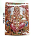 Ganesh On Throne (Red Background) (3''x 4'')