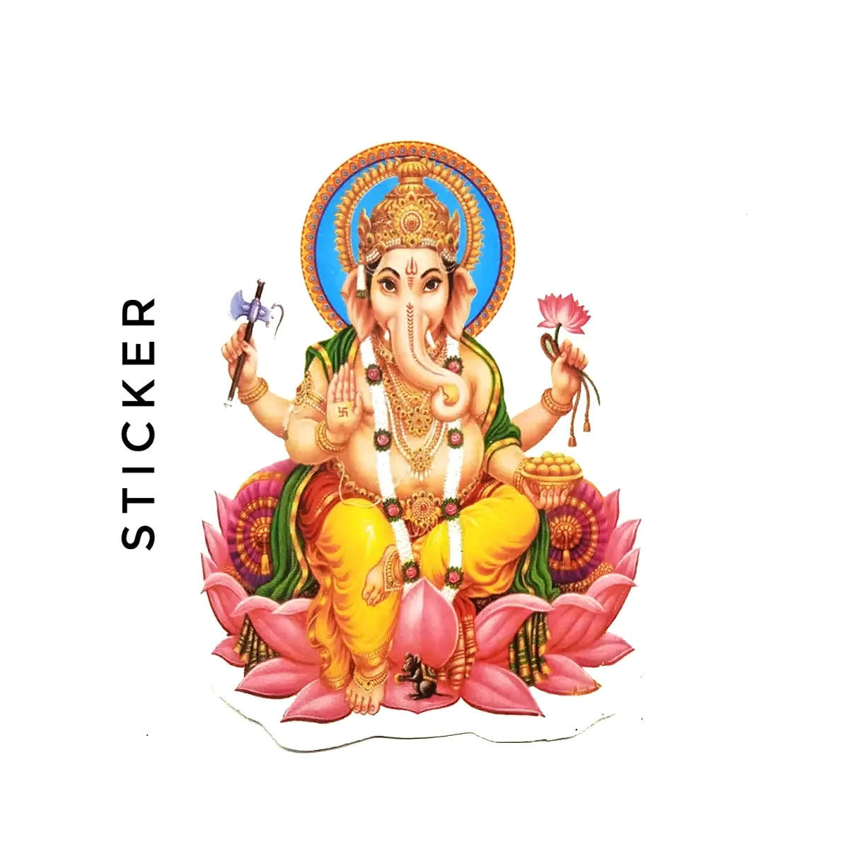 Ganesh Sitting On Lotus (2''x 3 1/2'')