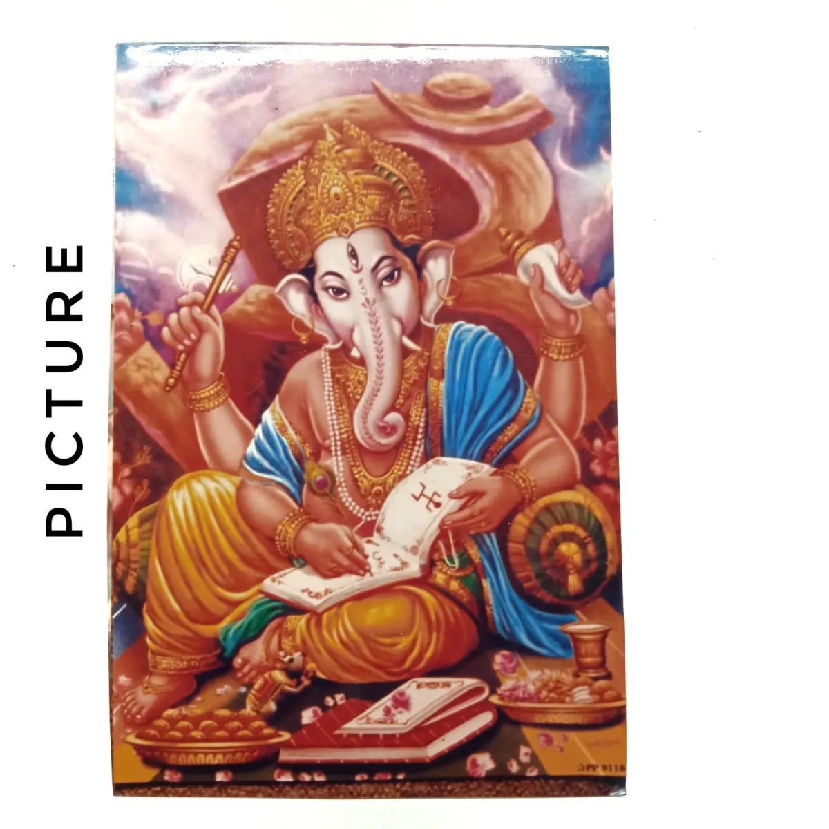 Ganesh On Throne (White Background) (3''x 4'')