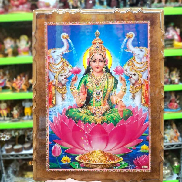 Laxmi On Lotus 14''x11'' (Glazed)