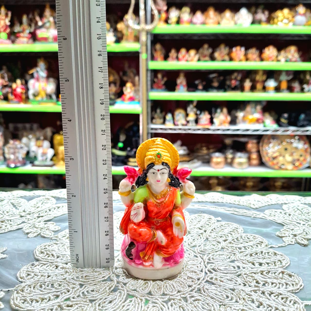 Marble Dust Laxmi Murti- Appox 3.5 Inches