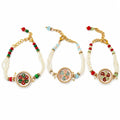 Meena Floral Pearl Rakhi