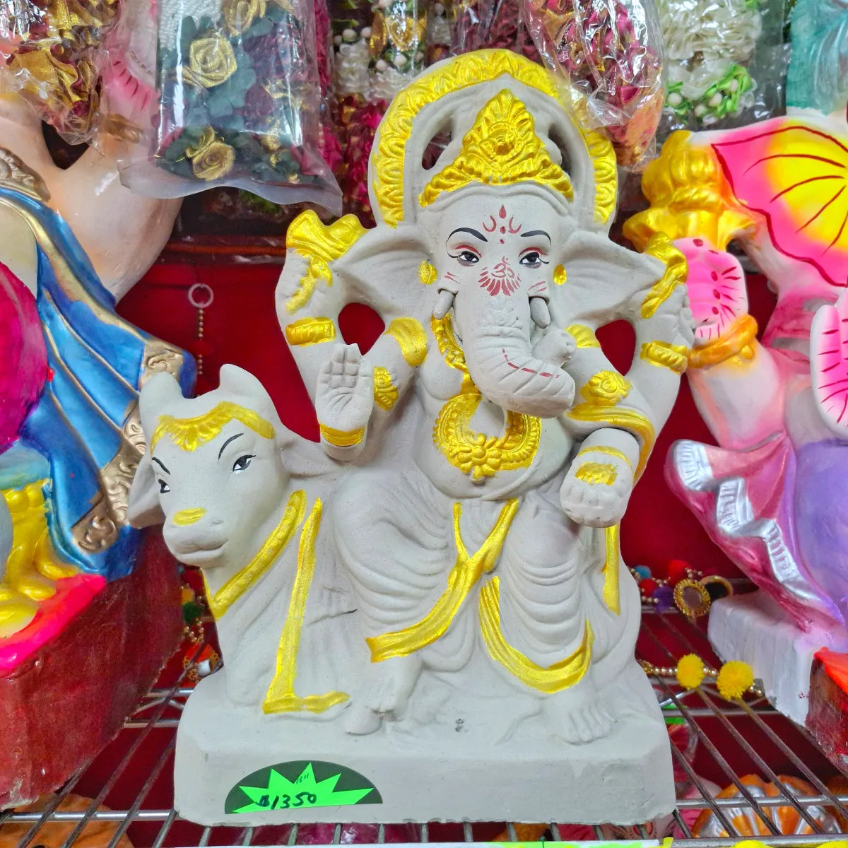 Eco Friendly Clay Ganesh- 15 1/2 Inches