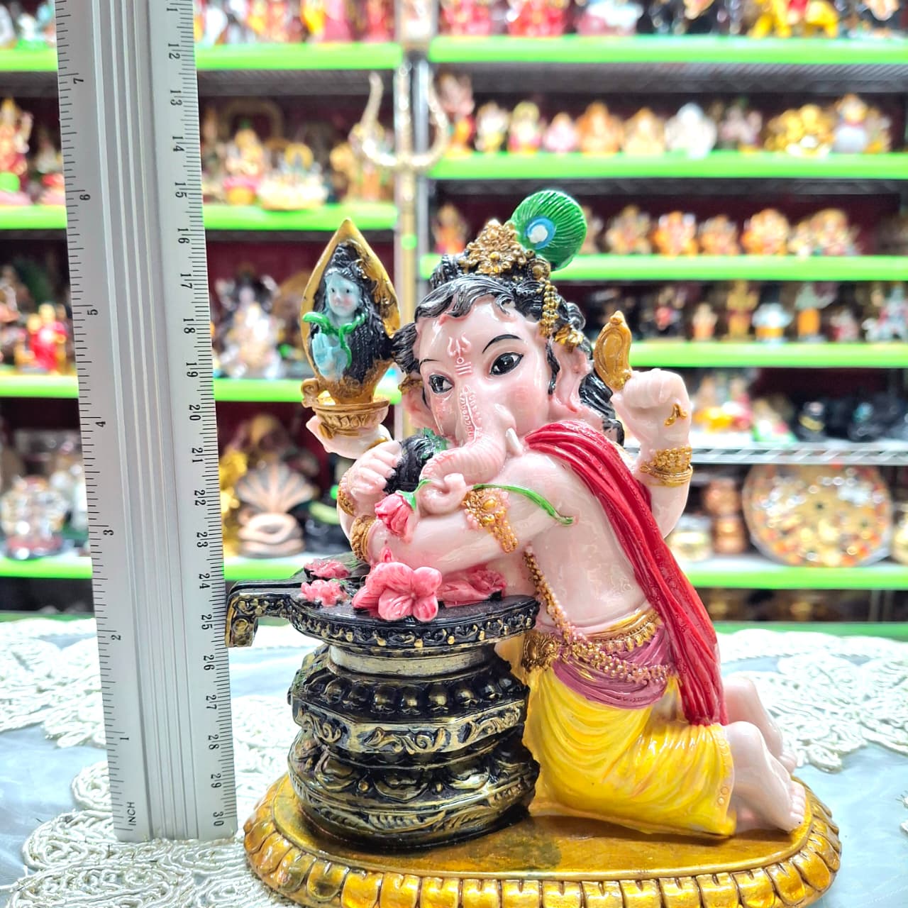 Ganesh Hugging Lingam Murti- Approx 6 Inches