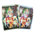 Printed Flag - Krishna And Cow