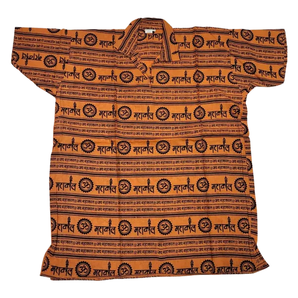 Orange and Black Kurta Top