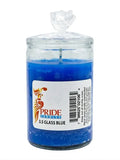 Short Blue Candle (Glass)