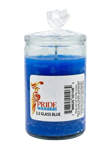 Short Blue Candle (Glass)