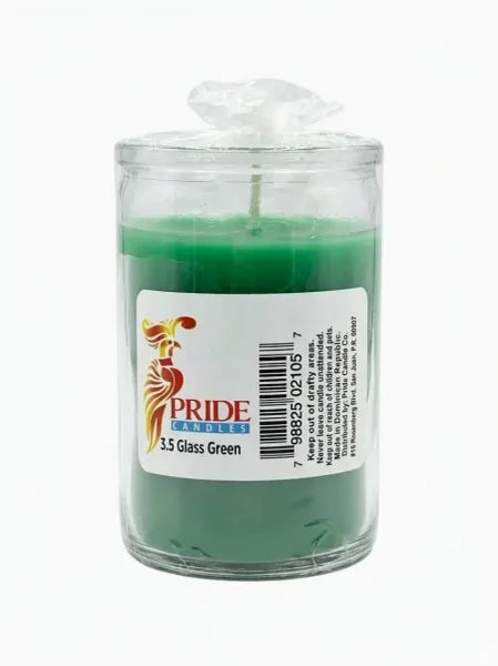 Short Green Candle (Glass)