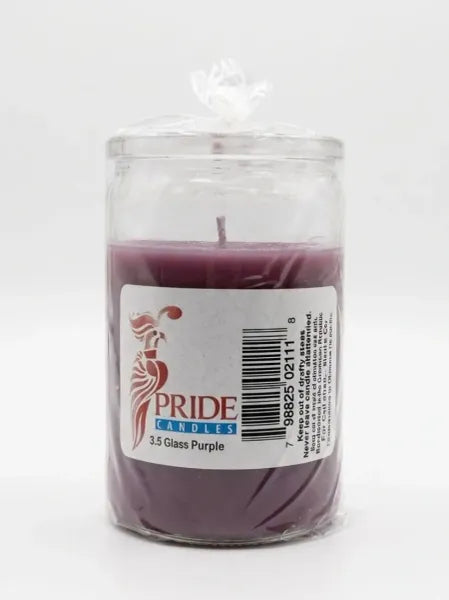 Short Purple Candle (Glass)