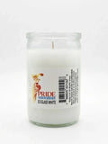 Short White Candle (Glass)
